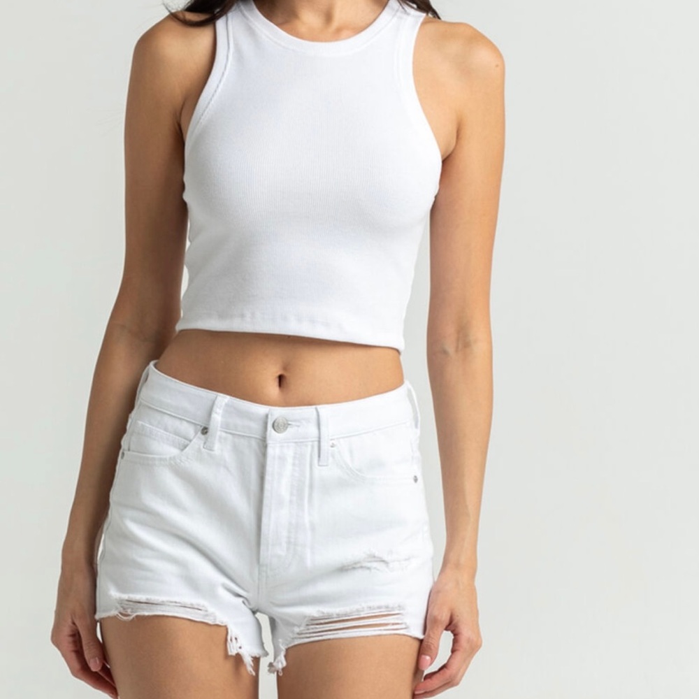 NWT Tilly’s RSQ White Denim High Rise Shorts